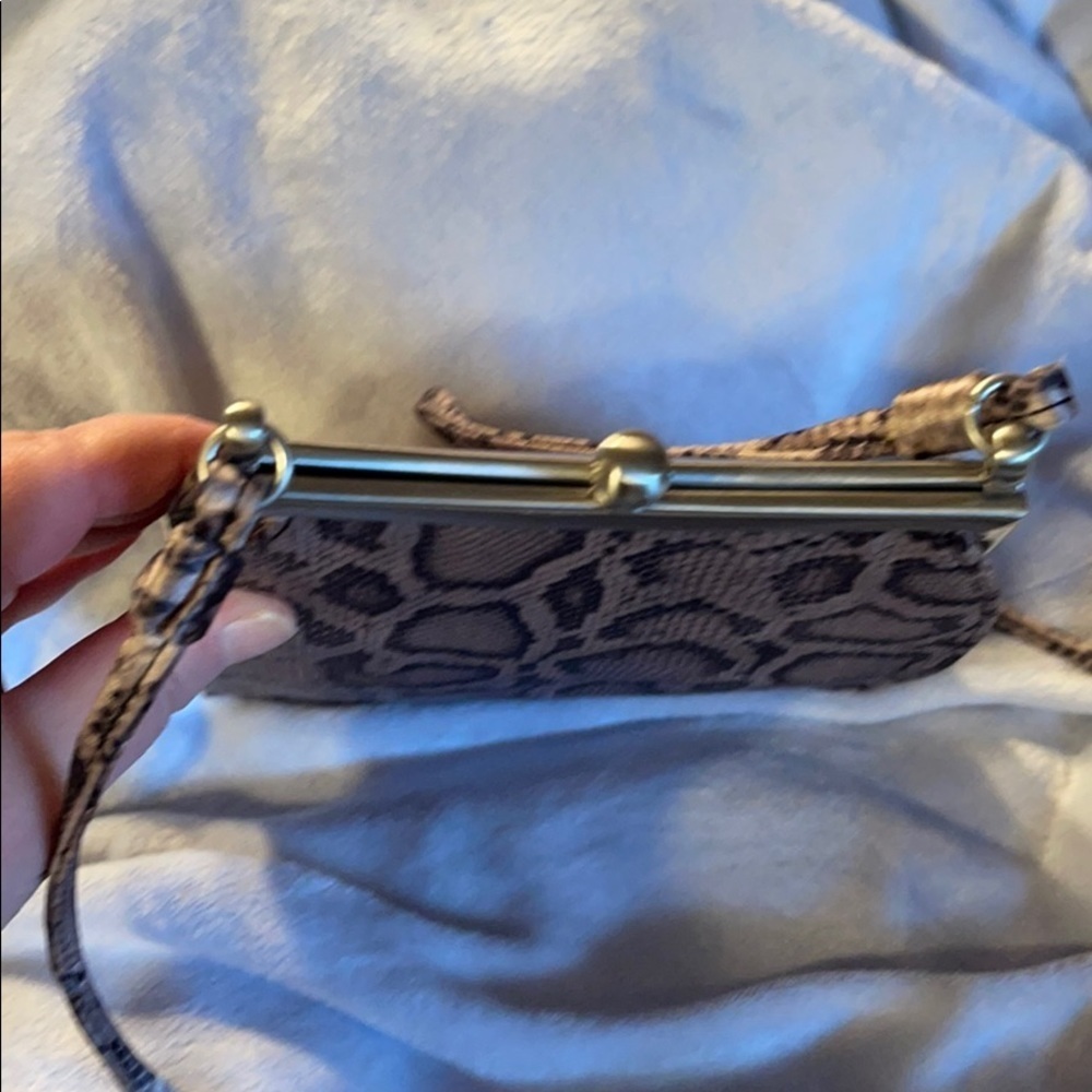 Enzo Angiolini Brown Snakeskin Print MicrofiberBag - Picture 3 of 15